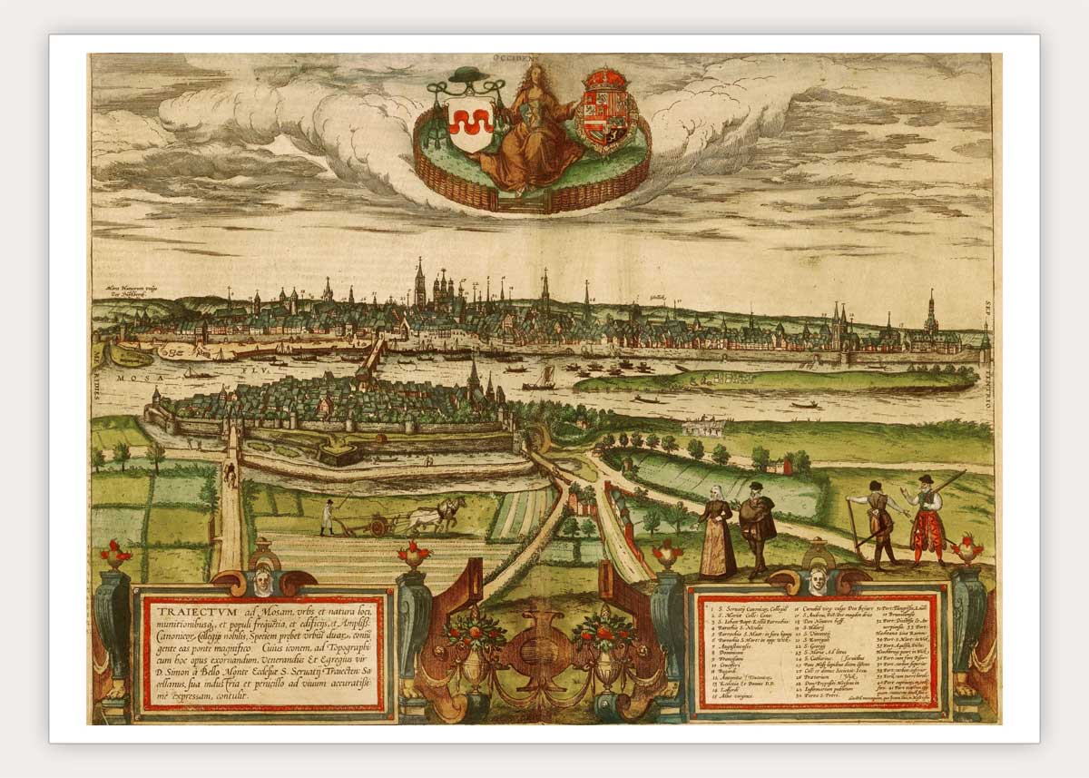 Oude kaart Maastricht - Profiel in 1580