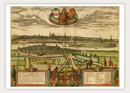 Oude kaart Maastricht - Profiel in 1580