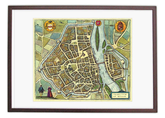 Oude kaart Maastricht - Trajectum ad Mosam in 1580