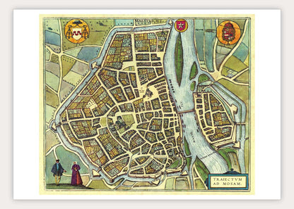 Oude kaart Maastricht - Trajectum ad Mosam in 1580