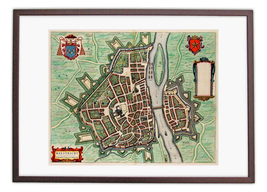 Oude kaart Maastricht - Uit de Atlas van Loon