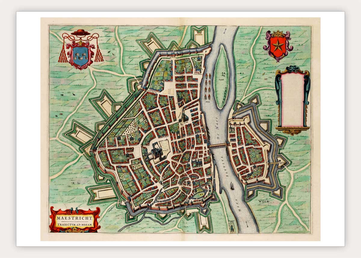 Oude kaart Maastricht - Uit de Atlas van Loon
