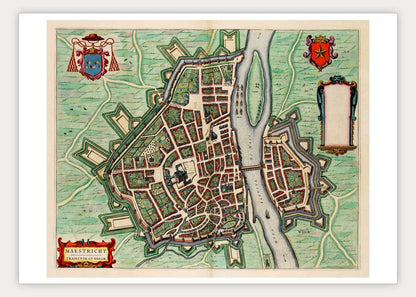 Oude kaart Maastricht - Uit de Atlas van Loon