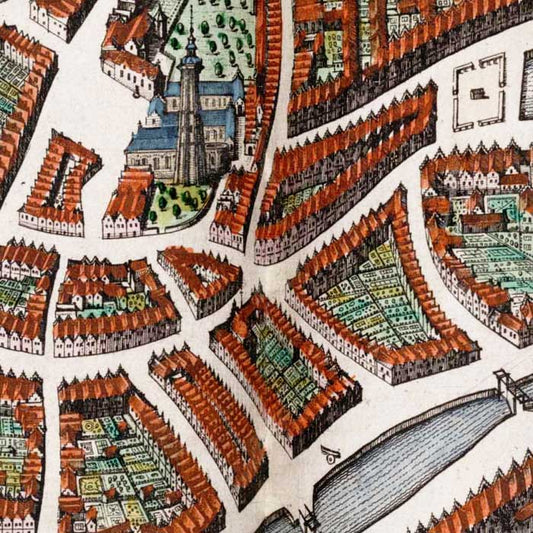 Oude kaart Middelburg - Blaeu