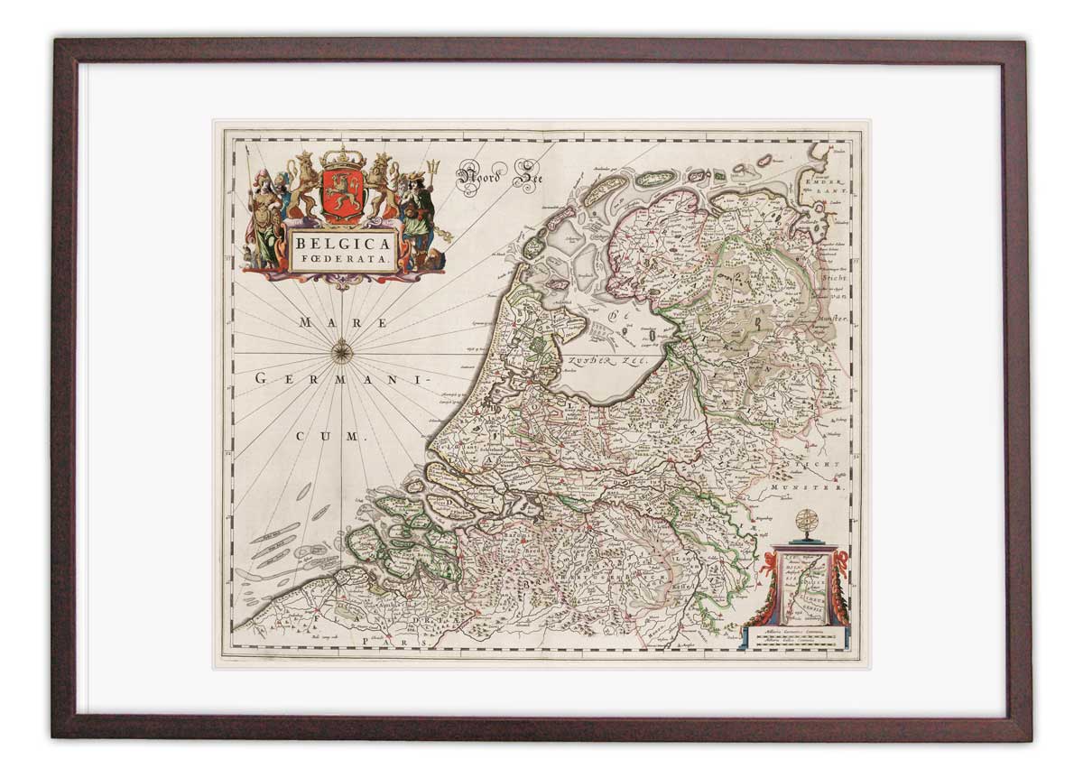 Oude kaart Nederland - Belgica Foederata - Atlas van Loon