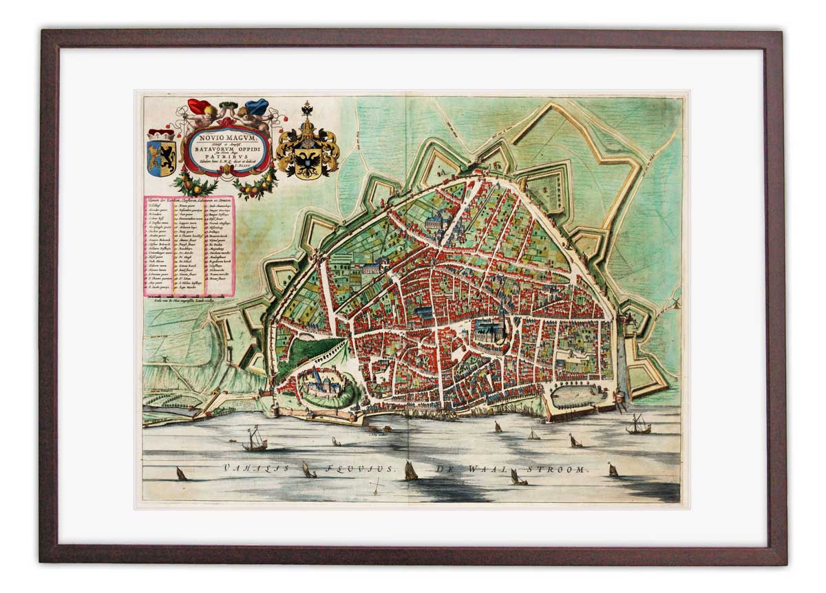 Oude kaart Nijmegen - Uit de Atlas van Loon