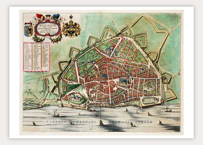 Oude kaart Nijmegen - Uit de Atlas van Loon