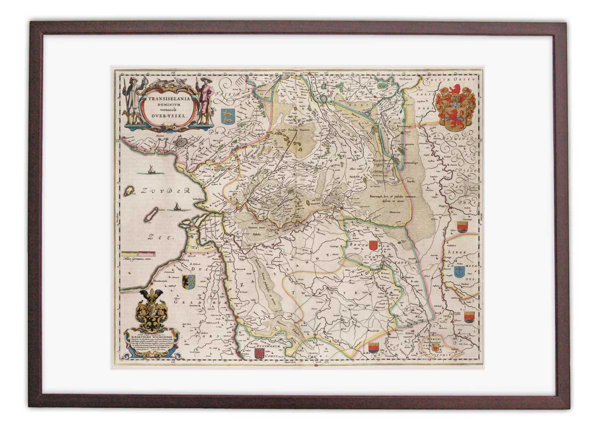 Oude kaart Overijssel door Blaeu