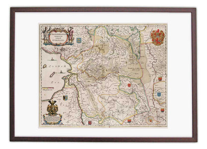 Oude kaart Overijssel door Blaeu