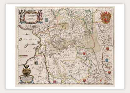 Oude kaart Overijssel door Blaeu