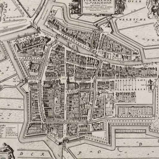 Oude kaart Purmerend - Frederik de Wit