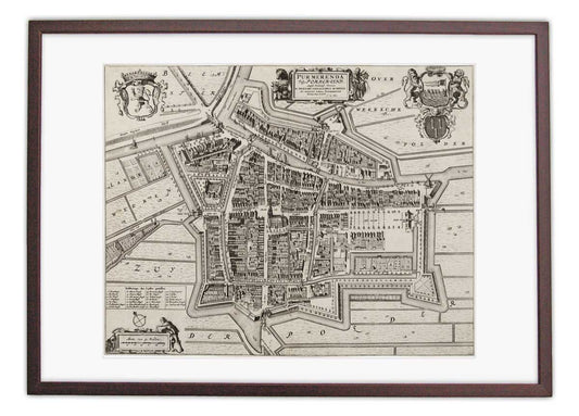 Oude kaart Purmerend - Frederik de Wit