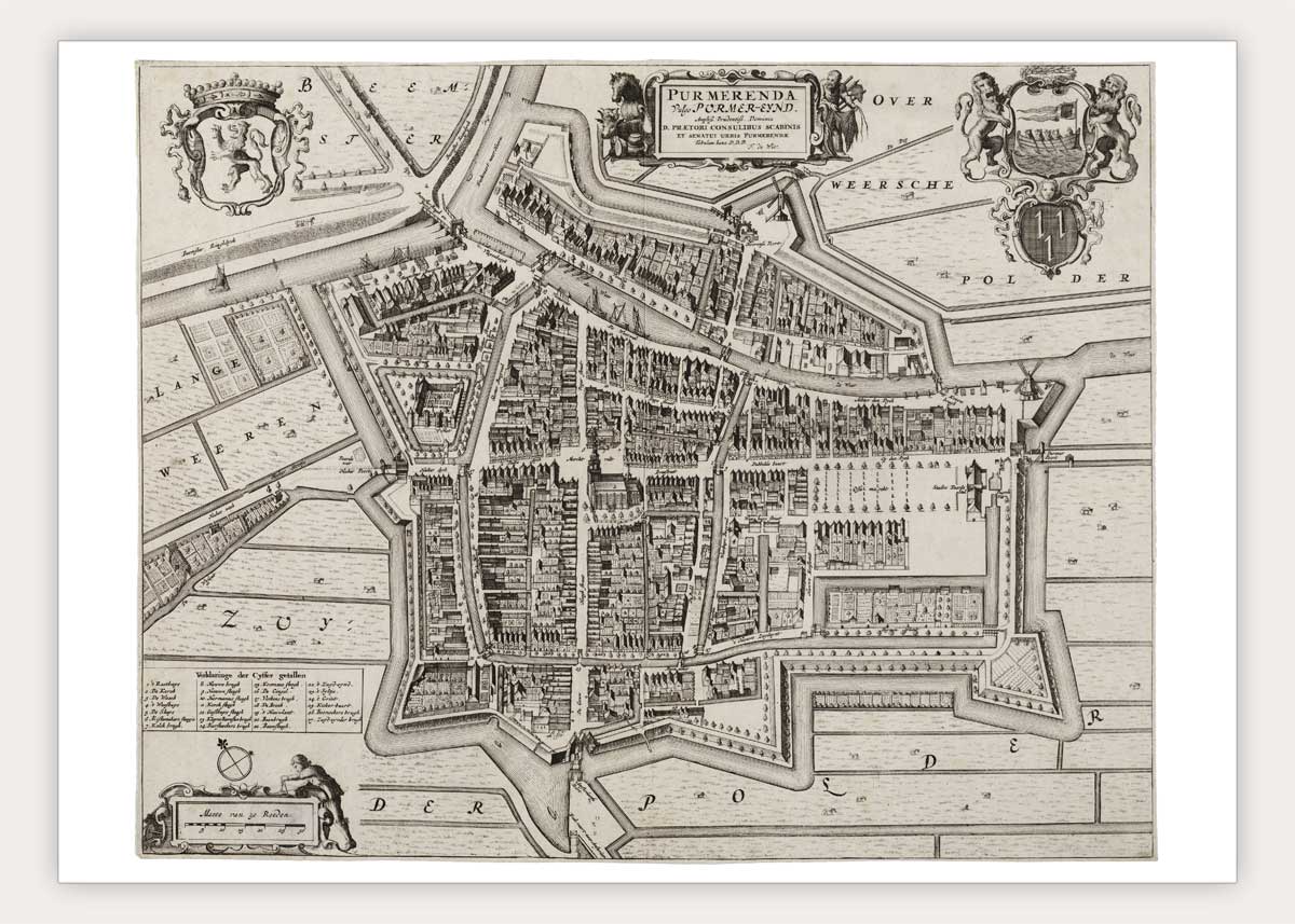 Oude kaart Purmerend - Frederik de Wit
