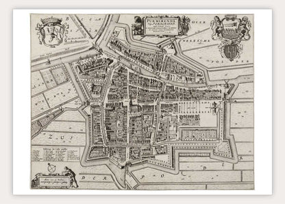 Oude kaart Purmerend - Frederik de Wit