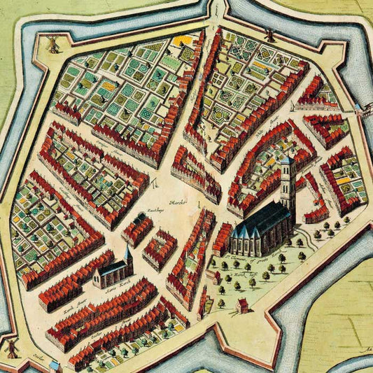 Oude kaart Steenwijk - Frederick de Wit