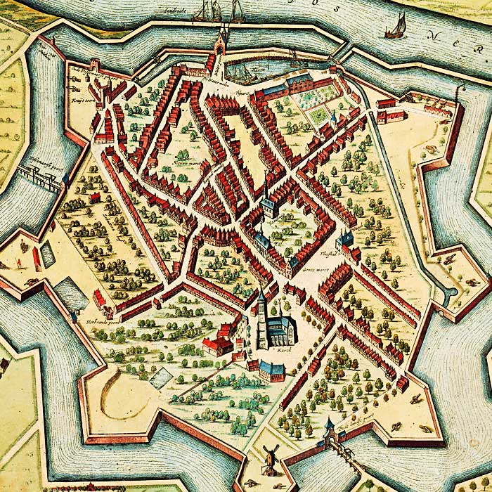 Oude kaart Tholen - Frederick de Wit