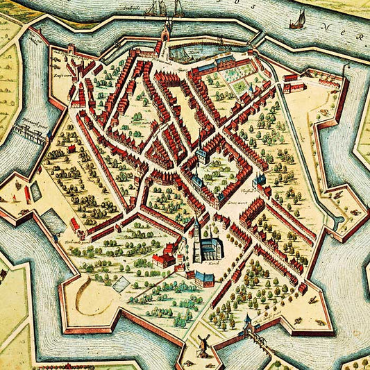 Oude kaart Tholen - Frederick de Wit