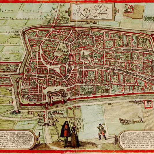 Oude kaart Utrecht - Trajectum in 1580