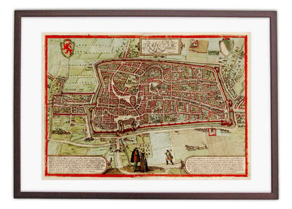 Oude kaart Utrecht - Trajectum in 1580