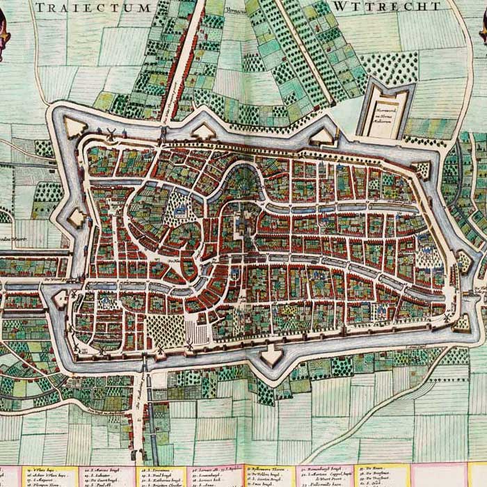 Oude kaart Utrecht - Uit de Atlas van Loon