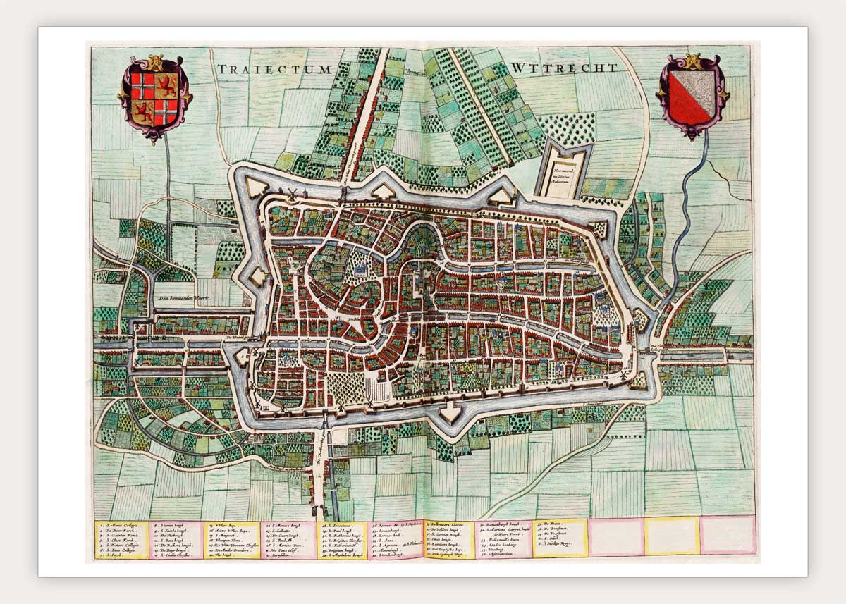 Oude kaart Utrecht - Uit de Atlas van Loon