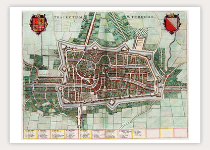 Oude kaart Utrecht - Uit de Atlas van Loon