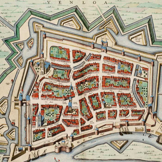 Oude kaart Venlo - Blaeu