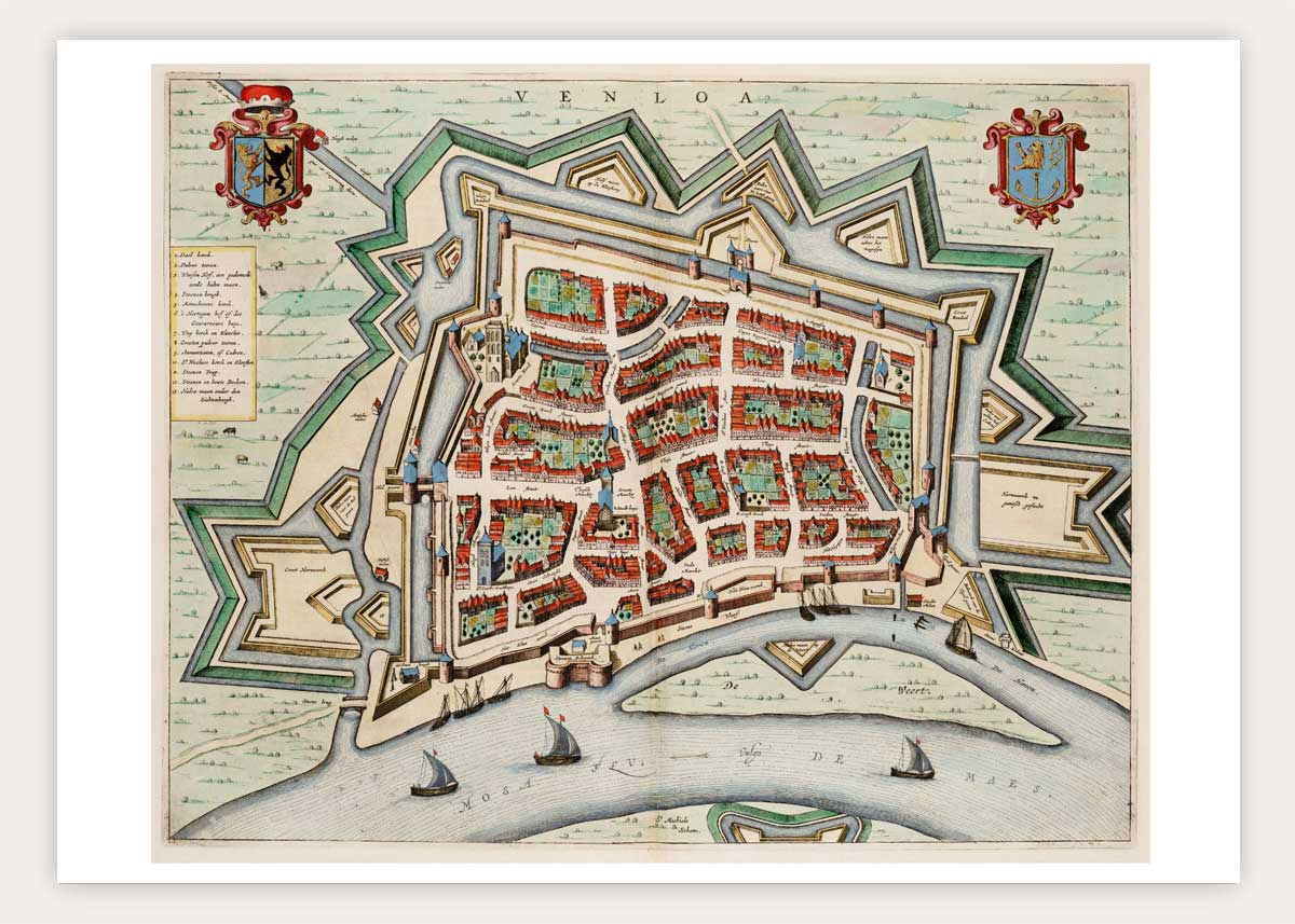 Oude kaart Venlo - Blaeu