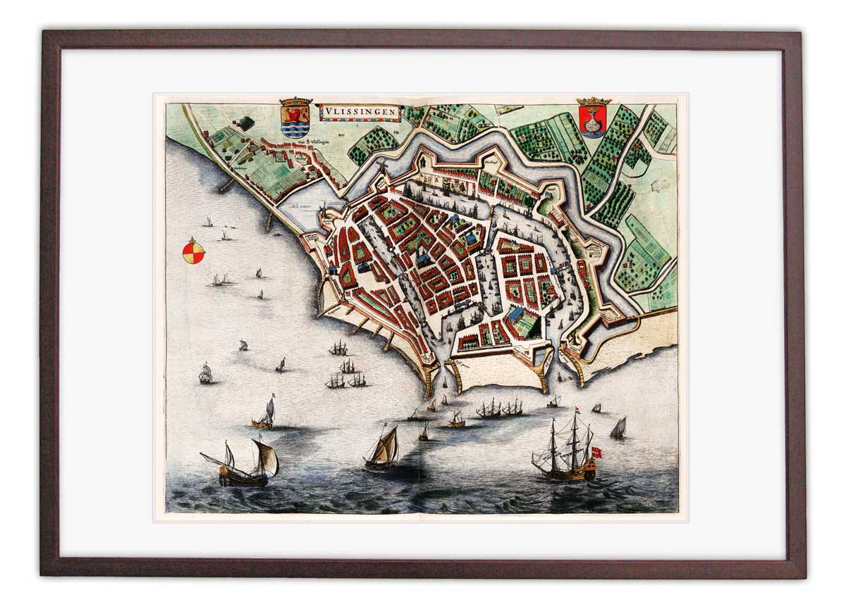 Oude kaart Vlissingen - Uit de Atlas van Loon