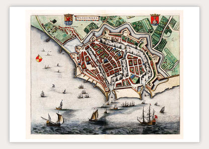 Oude kaart Vlissingen - Uit de Atlas van Loon