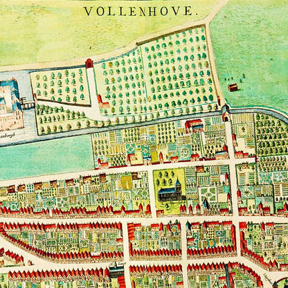 Oude kaart Vollenhove - Frederick de Wit