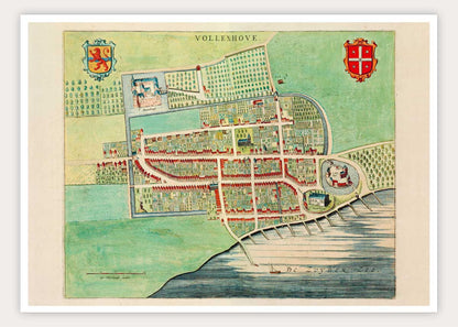Oude kaart Vollenhove - Frederick de Wit