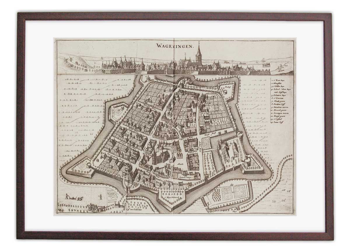 Oude kaart Wageningen