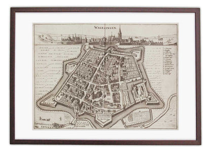Oude kaart Wageningen