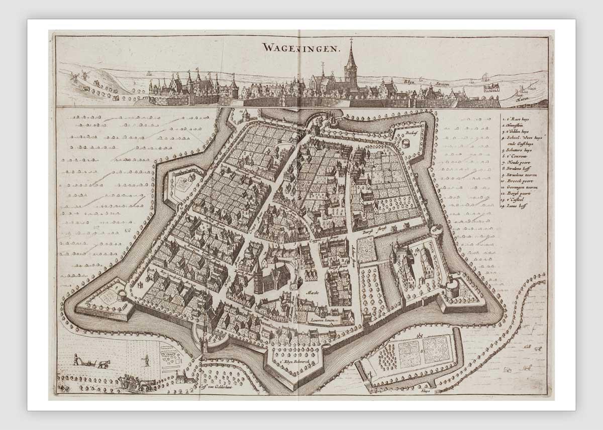 Oude kaart Wageningen