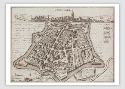 Oude kaart Wageningen