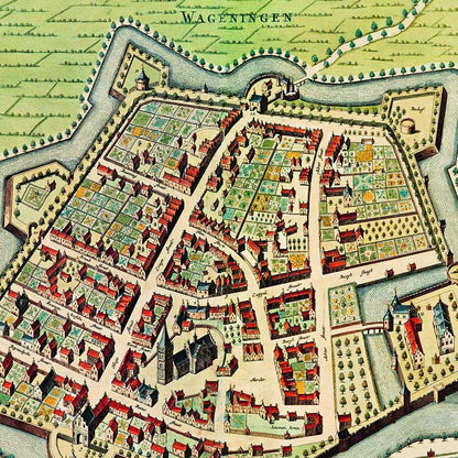 Oude kaart Wageningen - atlas Frederick de Wit
