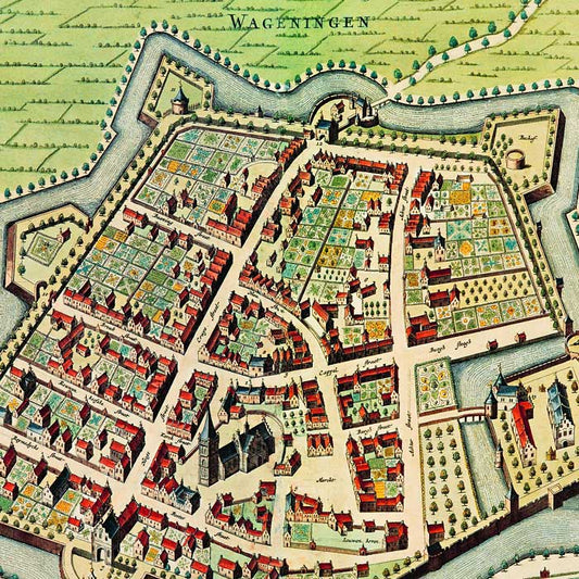Oude kaart Wageningen - atlas Frederick de Wit