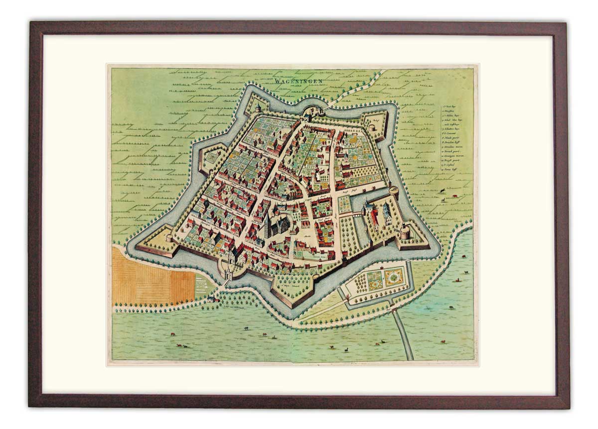 Oude kaart Wageningen - atlas Frederick de Wit