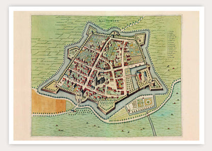 Oude kaart Wageningen - atlas Frederick de Wit