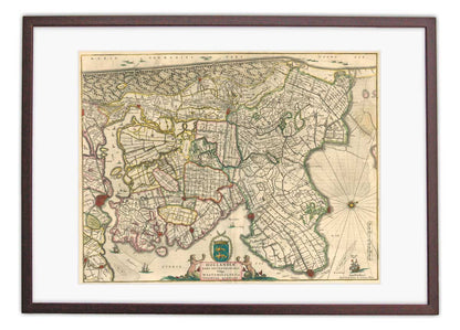 Oude kaart Westfriesland - Blaeu