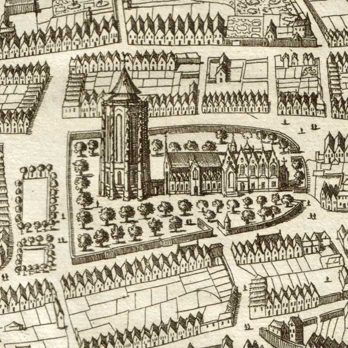 Oude kaart Zierikzee - Smallegange