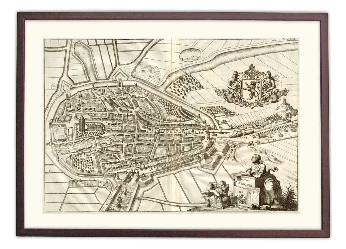 Oude kaart Zierikzee - Smallegange