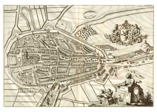 Oude kaart Zierikzee - Smallegange
