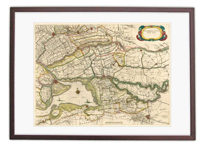 Oude kaart Zuid-Holland - Blaeu
