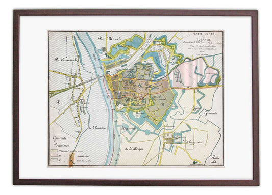 Oude kaart Zutphen 1897