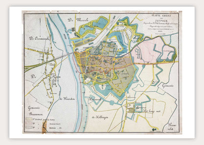 Oude kaart Zutphen 1897