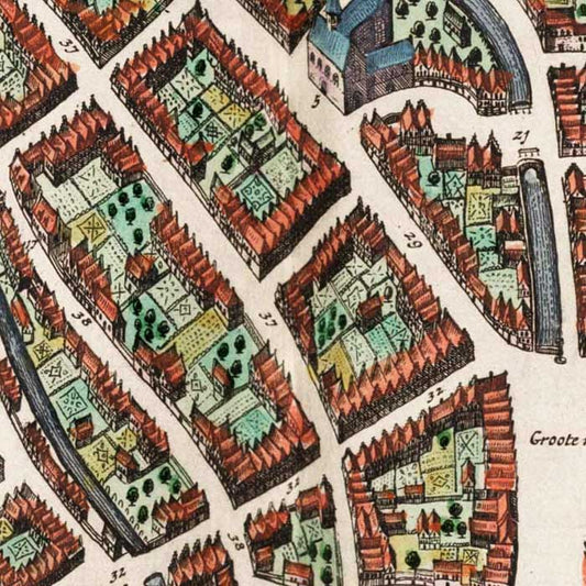 Oude kaart Zwolle - Uit de Atlas van Loon