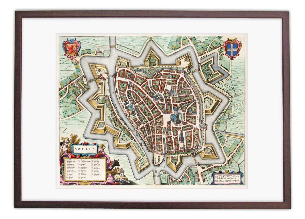 Oude kaart Zwolle - Uit de Atlas van Loon