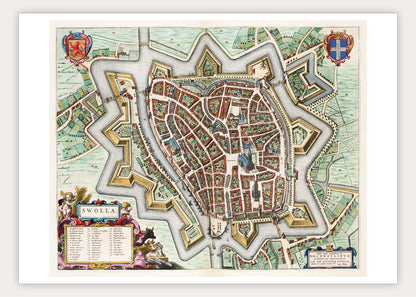 Oude kaart Zwolle - Uit de Atlas van Loon